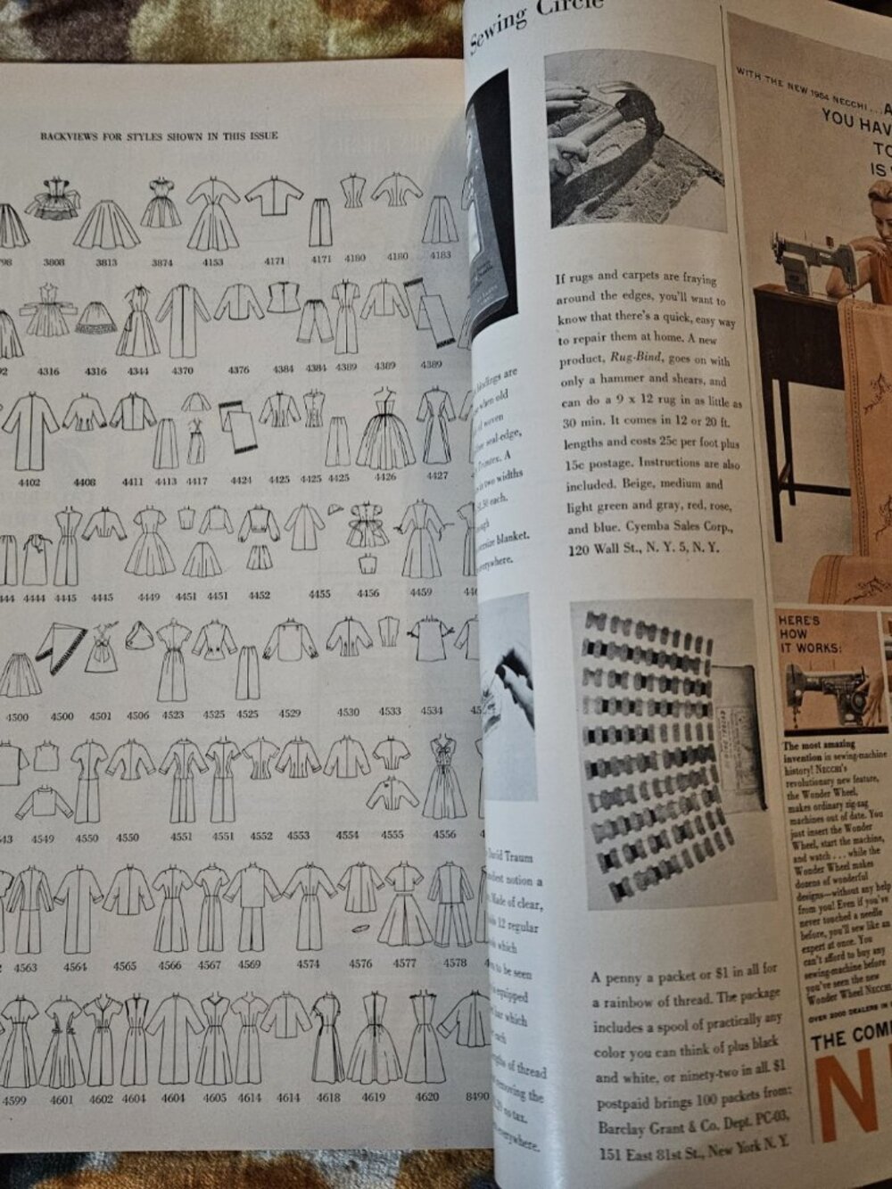 1954 SIMPLICITY PATTERN BOOK MAGAZINE ANTIQUE SEWING INSTRUCTIONS retro dress - Picture 4 of 7